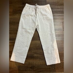 J. Crew Eyelet Linen Pants